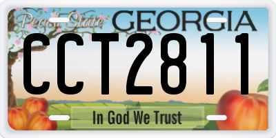 GA license plate CCT2811