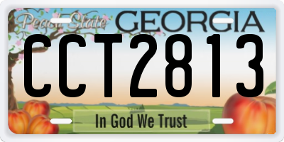 GA license plate CCT2813