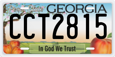 GA license plate CCT2815