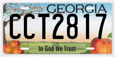 GA license plate CCT2817