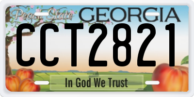 GA license plate CCT2821