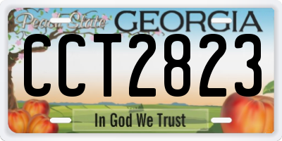 GA license plate CCT2823