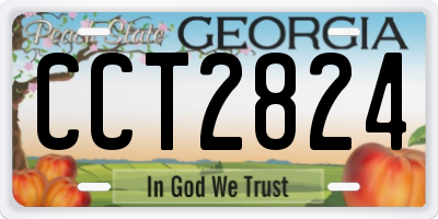 GA license plate CCT2824