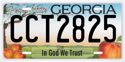 GA license plate CCT2825