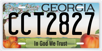 GA license plate CCT2827