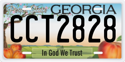 GA license plate CCT2828
