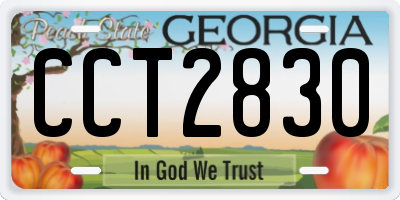 GA license plate CCT2830
