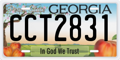 GA license plate CCT2831
