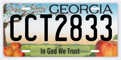 GA license plate CCT2833