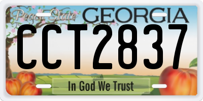 GA license plate CCT2837