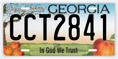 GA license plate CCT2841