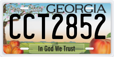 GA license plate CCT2852