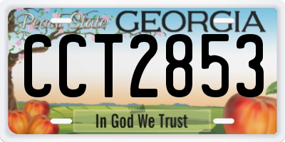 GA license plate CCT2853