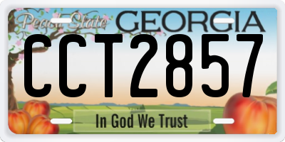 GA license plate CCT2857