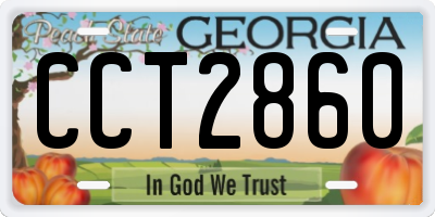 GA license plate CCT2860