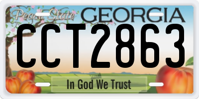 GA license plate CCT2863