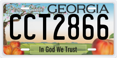GA license plate CCT2866
