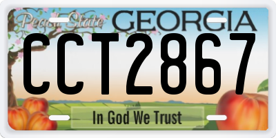 GA license plate CCT2867