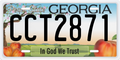 GA license plate CCT2871