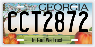 GA license plate CCT2872
