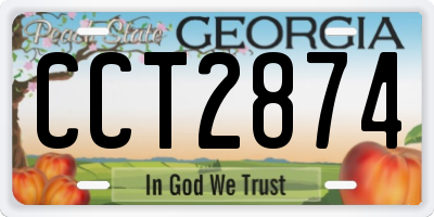 GA license plate CCT2874