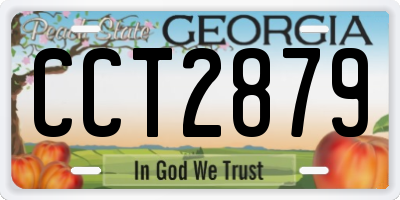 GA license plate CCT2879