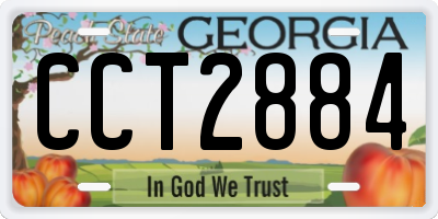GA license plate CCT2884