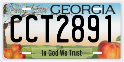 GA license plate CCT2891