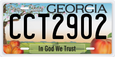 GA license plate CCT2902