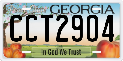 GA license plate CCT2904