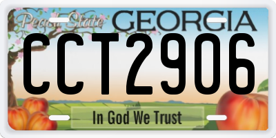 GA license plate CCT2906