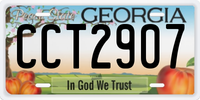 GA license plate CCT2907