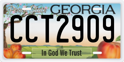 GA license plate CCT2909