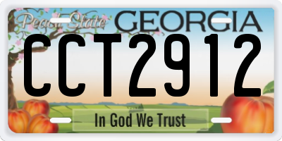 GA license plate CCT2912