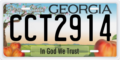 GA license plate CCT2914