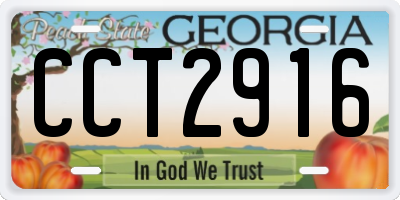 GA license plate CCT2916