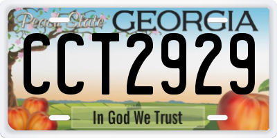 GA license plate CCT2929