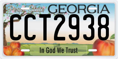 GA license plate CCT2938