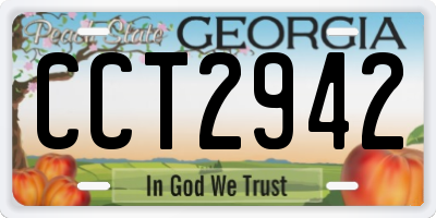 GA license plate CCT2942