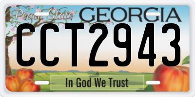 GA license plate CCT2943
