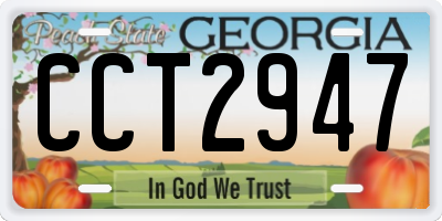 GA license plate CCT2947