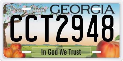 GA license plate CCT2948