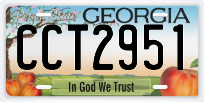 GA license plate CCT2951