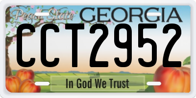 GA license plate CCT2952