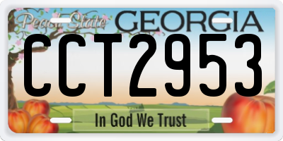 GA license plate CCT2953