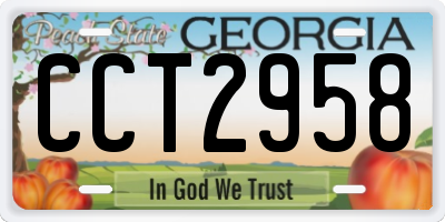GA license plate CCT2958