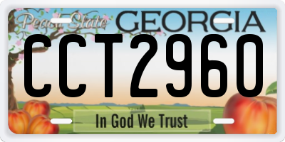 GA license plate CCT2960