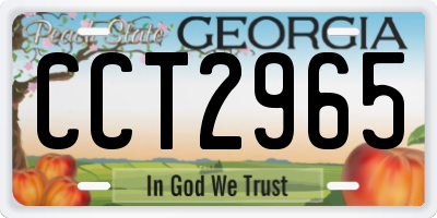 GA license plate CCT2965