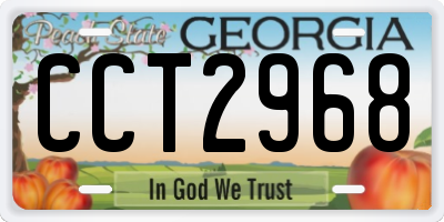 GA license plate CCT2968