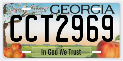 GA license plate CCT2969